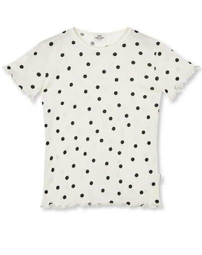 Mads Nørgaard - Pointella Trixina T-Shirt - Dot AOP Vanilla Ice